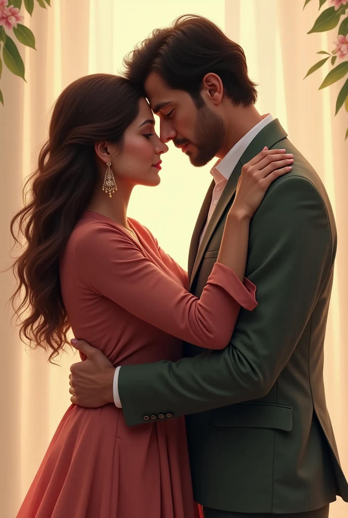 Create a maryam nawaz and imran khan kissing . Without sexcy dress wear both