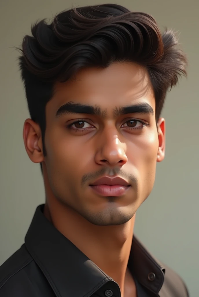 Create an hyper realistic image of 20 year old good looking white skin full indian boy with proper light condition