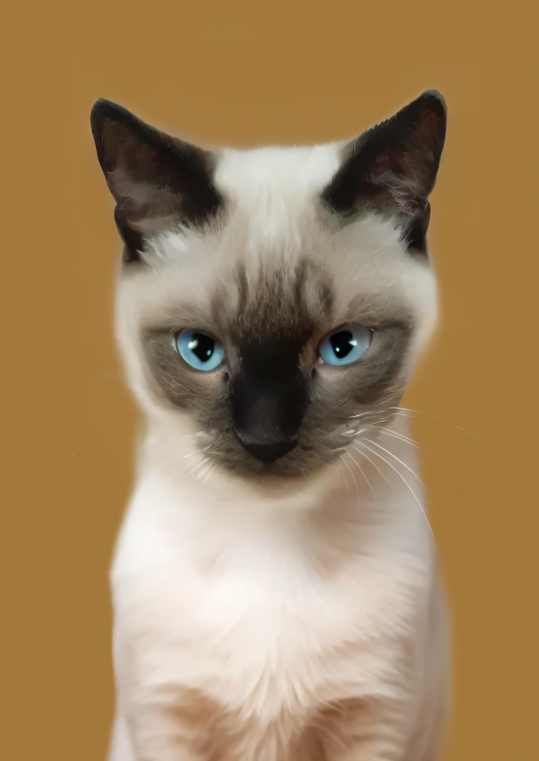 a very cute furry cat, hairs drawn like cartoon, perfectly drawn eyes, eyes like a cartoon drawing, beautiful eyes, perfect eyes, she is very happy, she is smiling, the image is very detailed