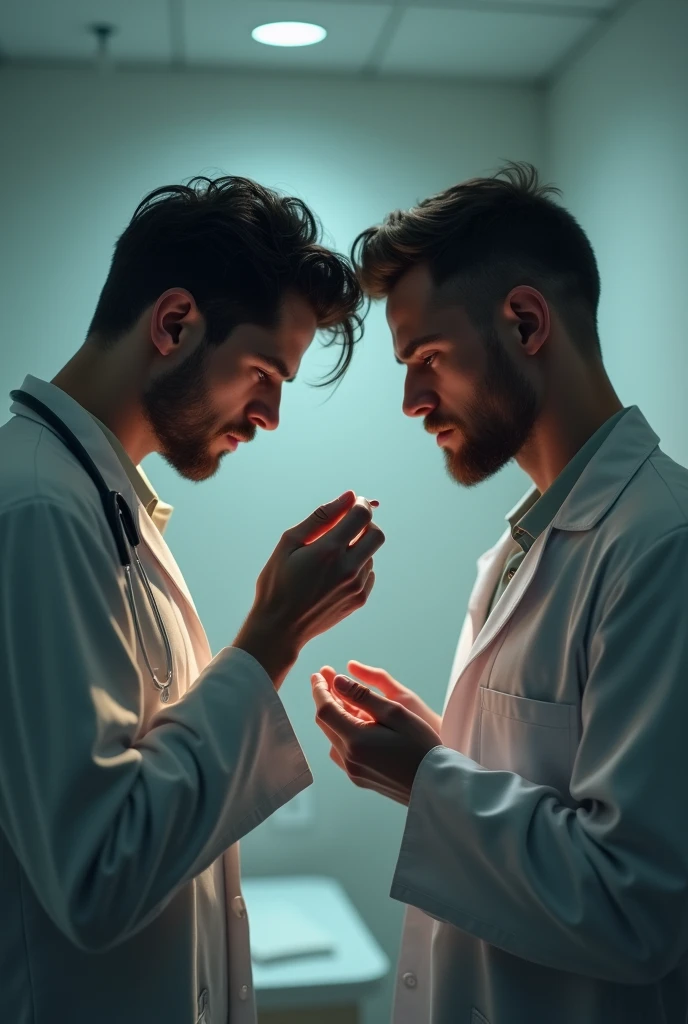 Model men taking pill