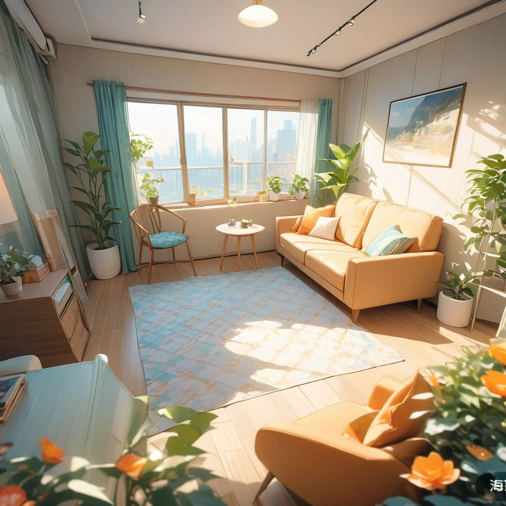 (masterpiece),(high quality),最high quality,reality,(reality),超detailed,(detailed),(4K,8k,indoor,table,sofa,Potted plants,Chair,Lonely,Wide-angle lens,window,ground,quilt,pillow,Night view,大玻璃window1人の,
sleepy