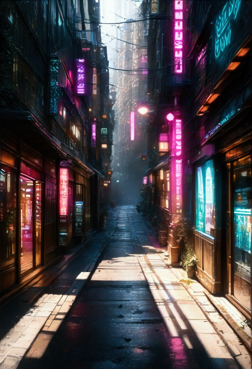 a futuristic cyberpunk city street, two people colliding, glowing wrist devices, magical aura, advanced technology, neon lights, dynamic composition, cinematic lighting, dramatic shadows, vibrant colors, hyper-detailed, (best quality,4k,8k,highres,masterpiece:1.2),ultra-detailed,(realistic,photorealistic,photo-realistic:1.37),cinematic composition,dramatic lighting,neon city,dynamic movement,glowing tech,advanced technology,vivid colors,dystopian future,science fiction,concept art