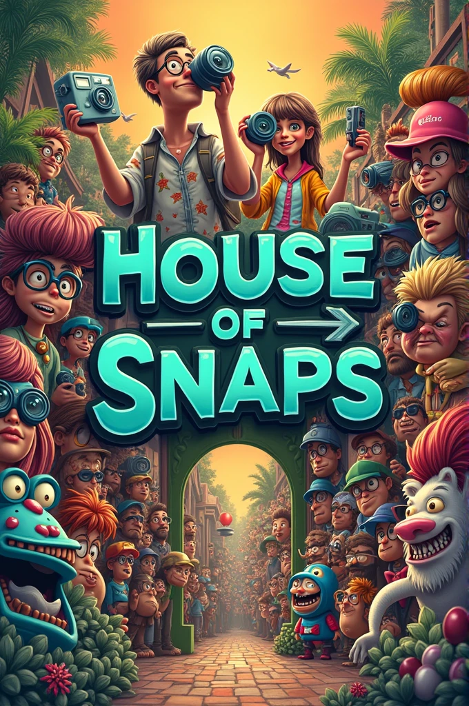 Generate me poster with title “House Of Snaps” written on it