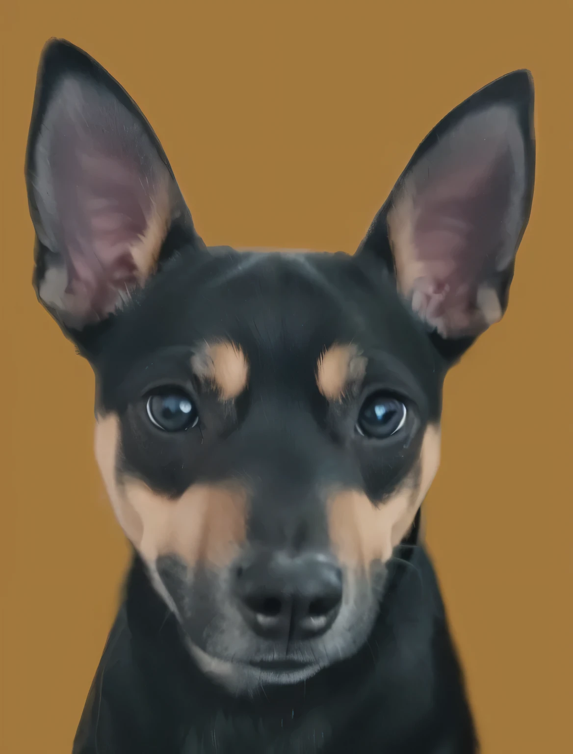 a very cute furry dog, hairs drawn like cartoon, perfectly drawn eyes, eyes like a cartoon drawing, beautiful eyes, perfect eyes, she is very happy, she is smiling, the image is very detailed