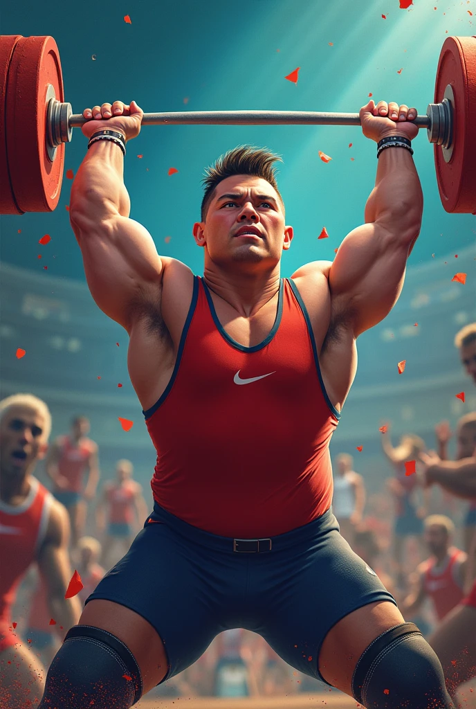 Design a poster for an event that provides a platform for the specially-abled to showcase their talents to the broader, more privileged society.In this show players playing weight lifting. Don't write anything on it