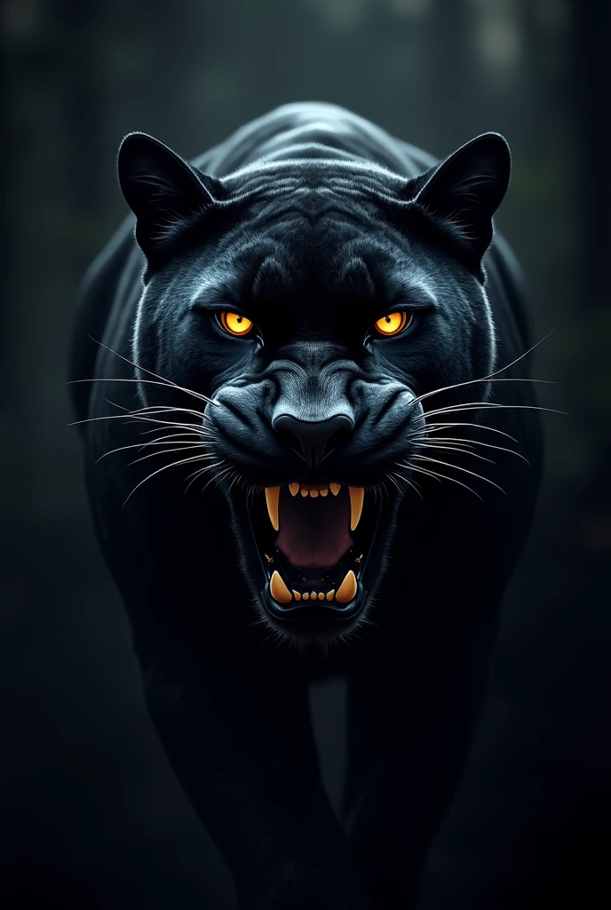Create a logo with an angry panther