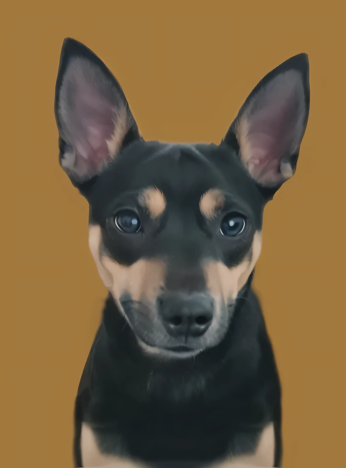 a very cute furry dog, hairs drawn like cartoon, perfectly drawn eyes, eyes like a cartoon drawing, beautiful eyes, perfect eyes, she is very happy, she is smiling, the image is very detailed