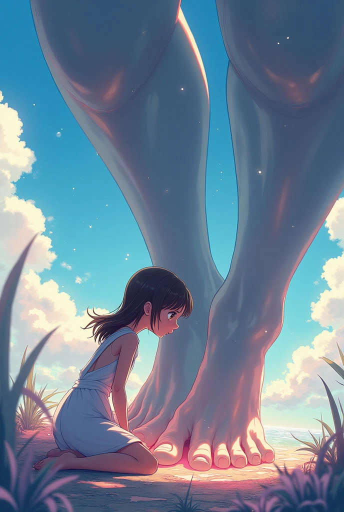 Licking Gigantes feet girl anime