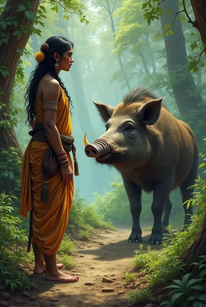 An Indian a wild boar