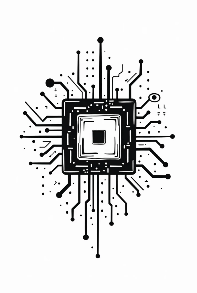 create a black and white print for a computer science course shirt 
