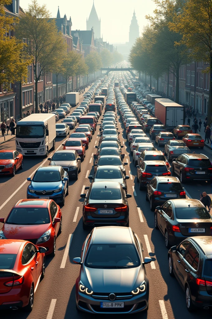 Traffic jam in the Netherlands