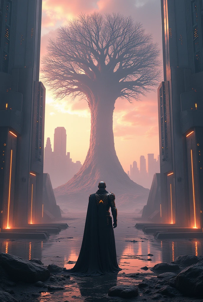 Kang the Conqueror at a base, looking at Loki&#39;s tree in the distance. That I build to protect all the timelines 