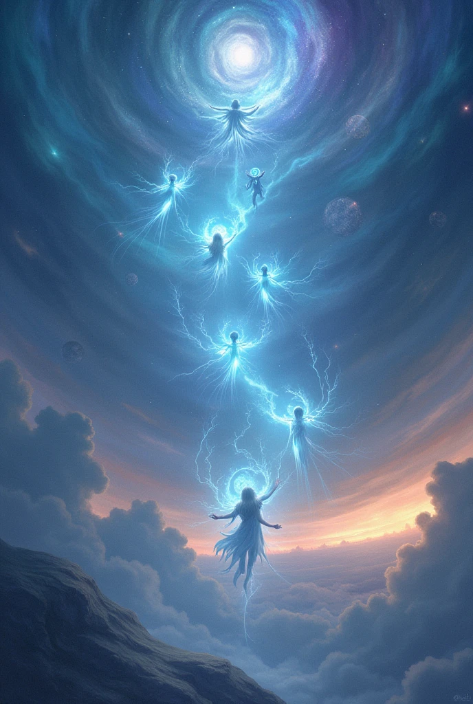 7 you are one after the other in the sky full of unvens