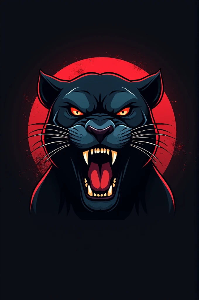 I created the logo of an angry panther