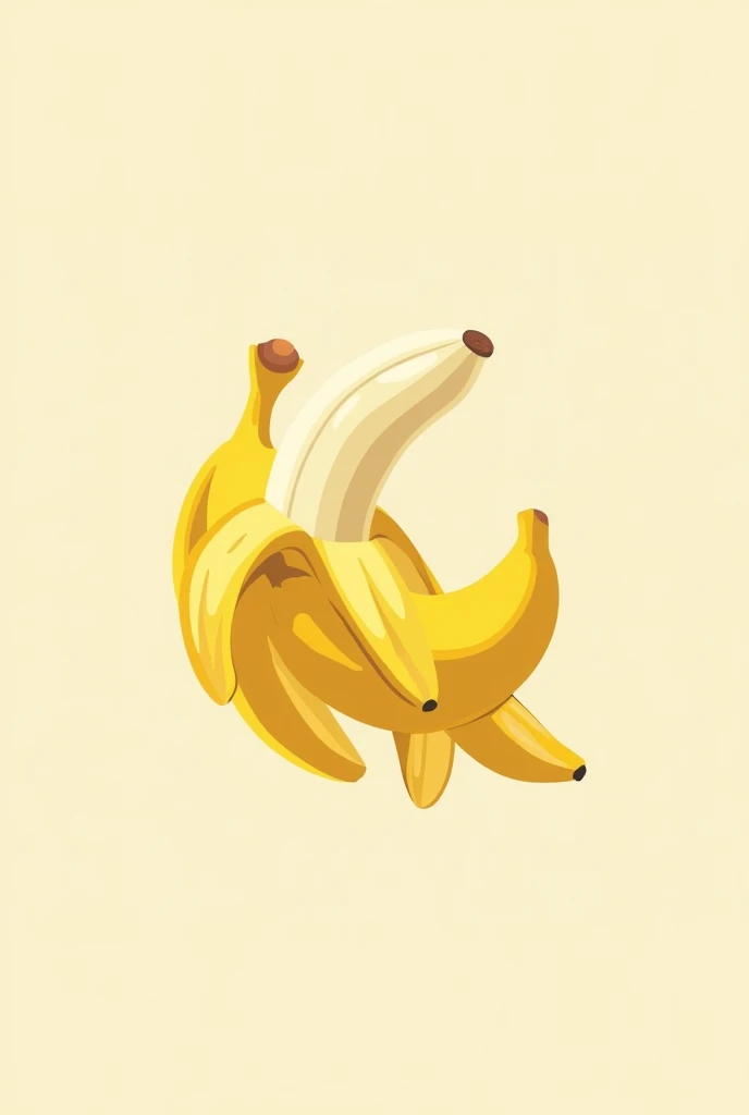 Create a clothing brand logo of banana bites with a banana peel off the right side