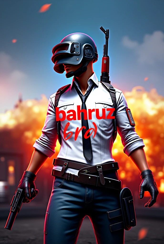 hello. I need an avatar for youtube. The combination of colors in the avatar should be noticeable to attract people. Background should have pubg mobile character. And it should say BAHRUZ TDM. Orqa fonda pubg mobilega oid TDMdagi olishuvlar boʻlsa ajoyib boʻlar edi