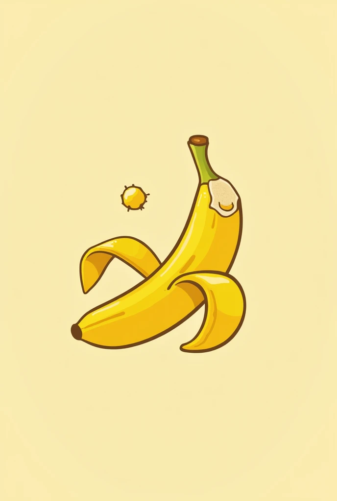 Create a clothing brand logo of banana bites with a banana peel off