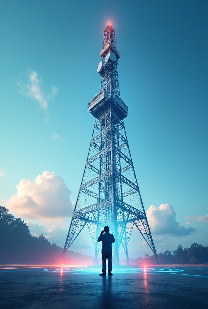 

	•	The page should be highly professional

	•	Include a telecom tower with animated signals.

	Social connection the line passing through mann standing on a call
THE SIZE OF A IMAGE IN BANNER  land scape 