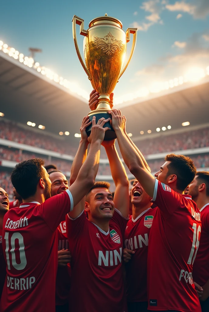 A team winners of the tournament trophy celebration