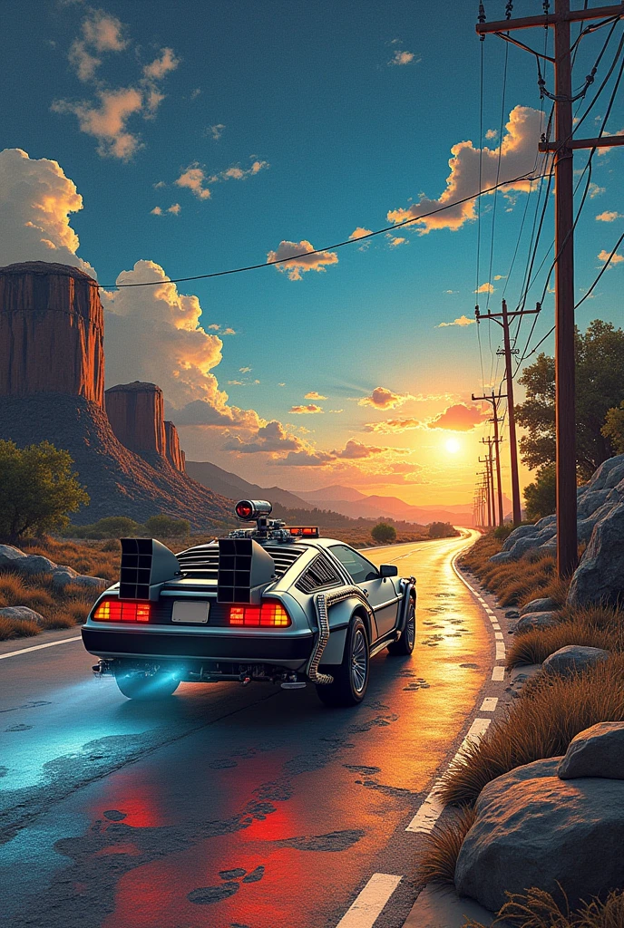 Theme Team Name: Traveling to the future We are based on the movie:Back to the future the wall has to do with traveling to the future, Roads, hope, Christian messages and things there.
A car from the future like the one in the movie (in big), huellas 👣 y Roads
Y un lugar para poner los nombres de la clase (22 people) or something to do with 9th 3.
With recycled materials and the theme “listening and on the way”