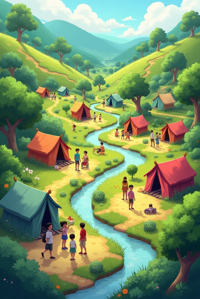 Create an environment where joy is reflected because they follow the orders of coexistence in a camp