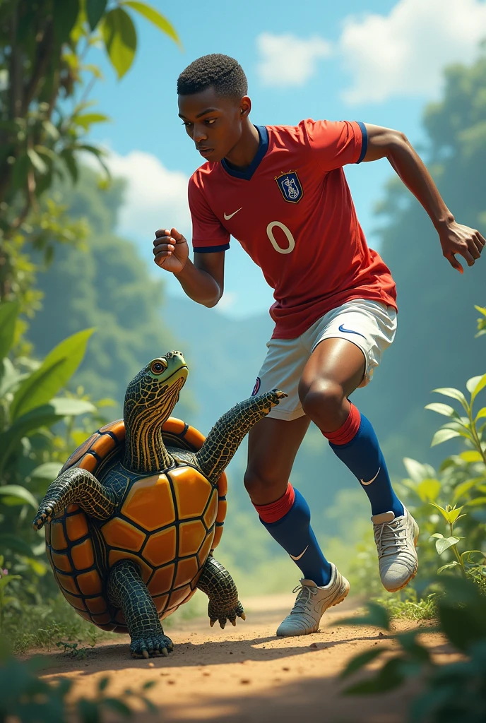 Mbappe and a turttle