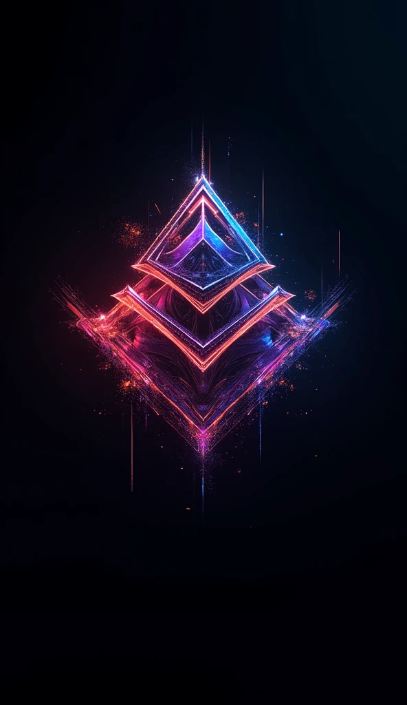 a close up of a colorful logo with a black background, art contest winner on behance, Artstation contest winner, 8k high quality detailed art, 3d game art, 3 d game art, behance contest winner, award winning on artstation, logo art, dan mumford. 8 k octane render, computer game art, dan mumford. octane render