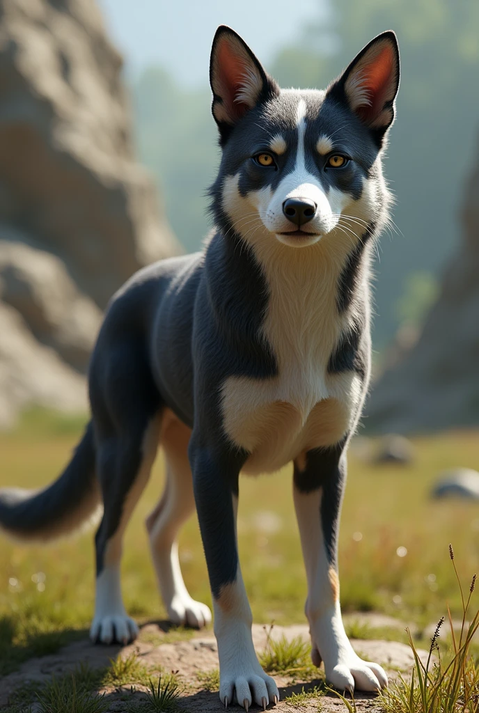 dog and cat in the same realistic body