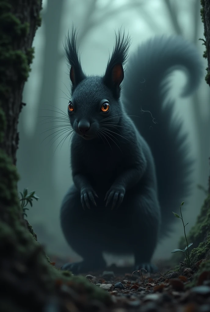 A dark squirrel