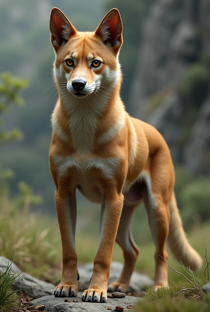 dog and cat in the same realistic body