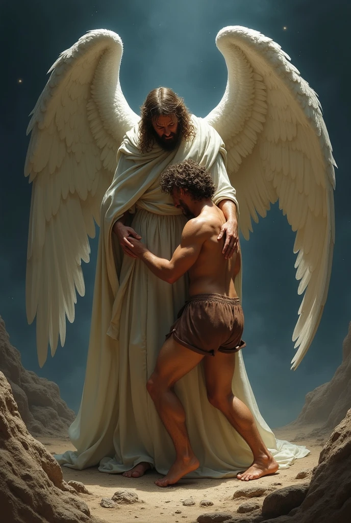 Biblical character the angel wounding Jacob's thigh