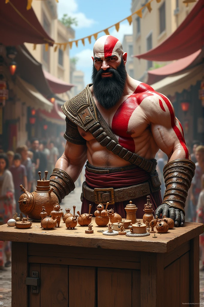 Kratos as a toy salesman