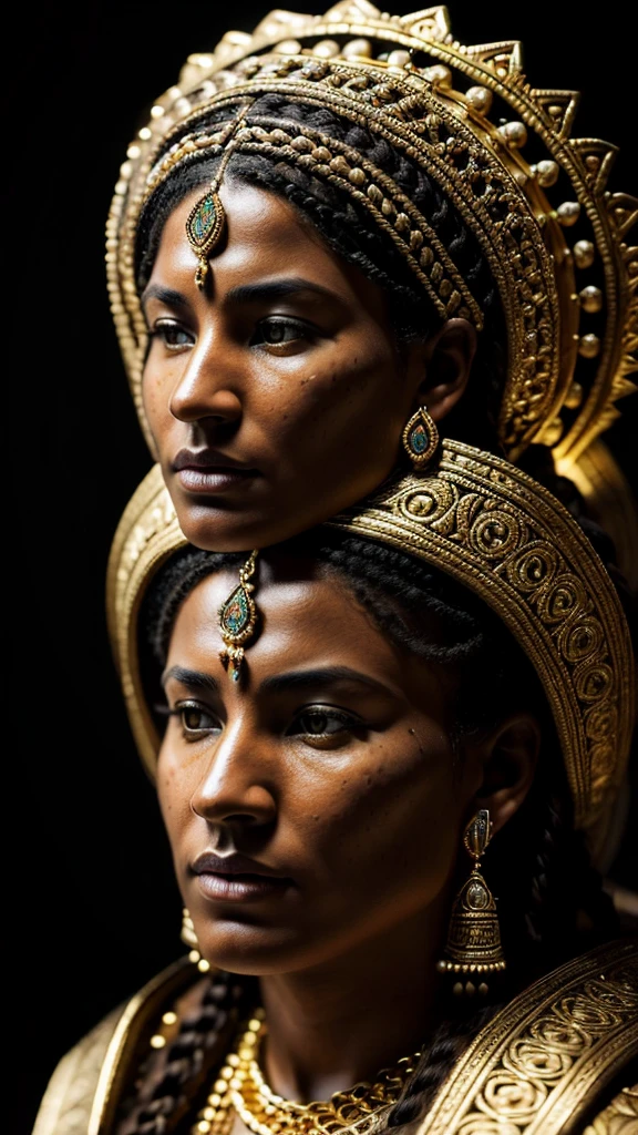 Image where cultures of depths mix or artifacts of culture and different ethnicities and their most notable issues appear