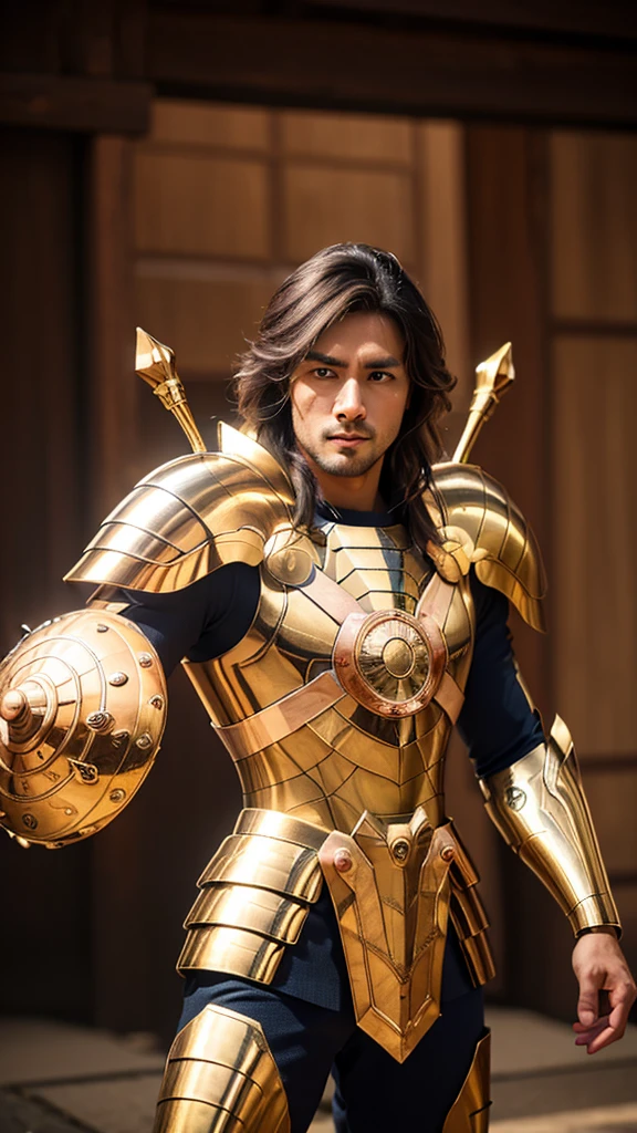 (((1man)))  a hyper realistic ultra detailed photograph of a handsome japan man photorealistic full pose style Dohko at agreek ruins background, tattered Libra gold half shiny metal armor, long brown hair, blue eyes, dynamic pose, detailed symmetric beautiful hazel eyes, detailed gorgeous face, 30-megapixel, 4k, Canon EOS 5D Mark IV DSLR, 85mm lens, sharp focus, intricately detailed, long exposure time, f/8, ISO 100, shutter speed 1/125, diffuse back lighting, award winning photograph, facing camera, looking into camera, monovisions, perfect contrast, High sharpness, facial symmetry, depth of field, ultra-detailed photography, raytraced, global illumination, TanvirTamim, smooth, ultra high definition, 8k, unreal engine 5, ultra sharp focus, award-winning photograph, trending on artstation, realistick 8k