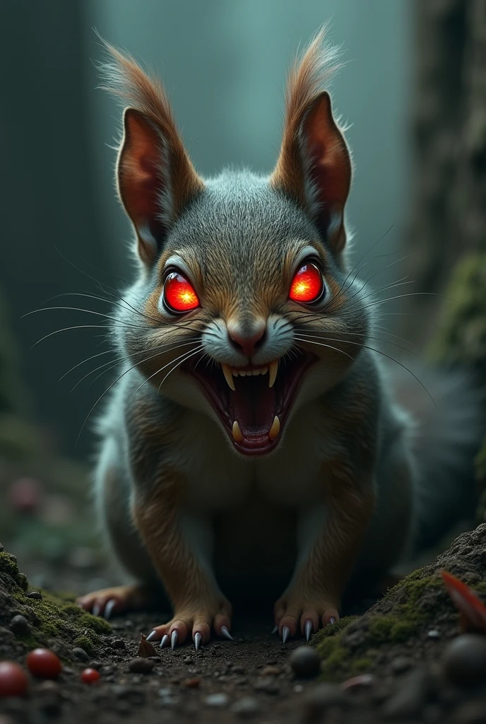 A squirrel in the form of terror