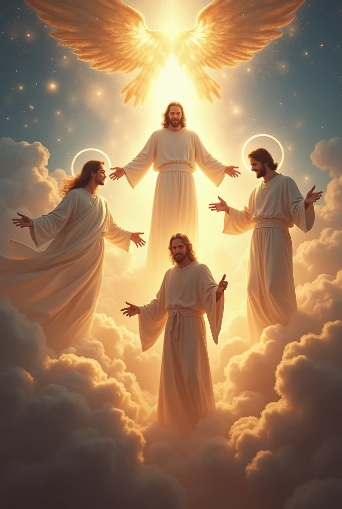Create image of the Trinity Almighty God the Holy Spirit and Jesus 