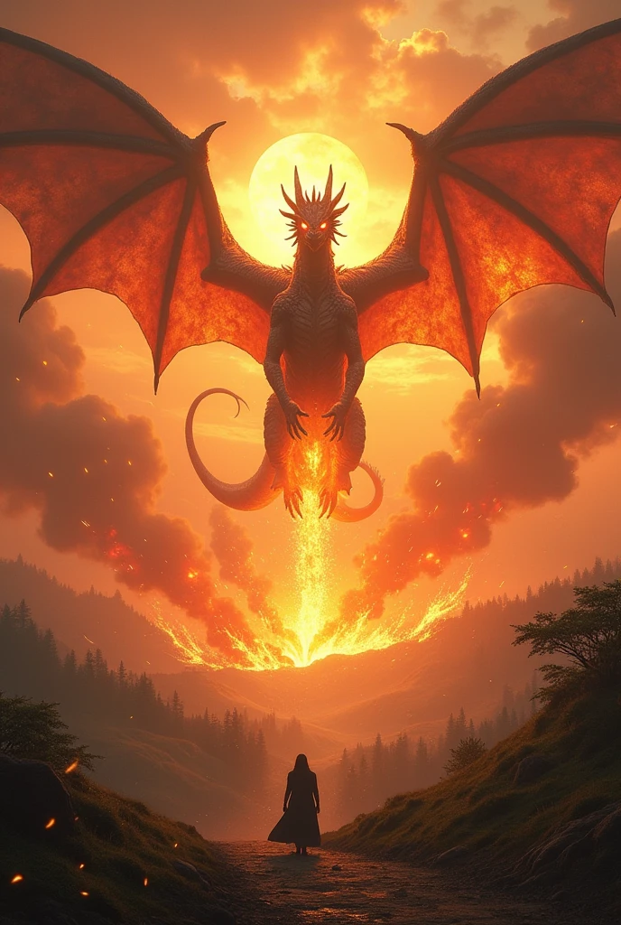 Create a fantasy story where a powerful dragon with the ability to control fire is awakened from a thousand-year slumber. Describe the impact of its fiery breath on the surrounding lands and the challenges faced by the people trying to subdue the creature.