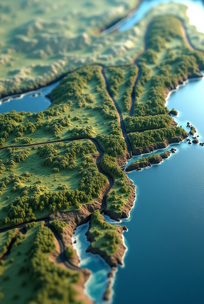 Create a model of the northeast