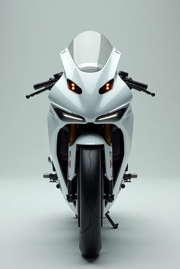 white r3 motorcycle crying with emotion 