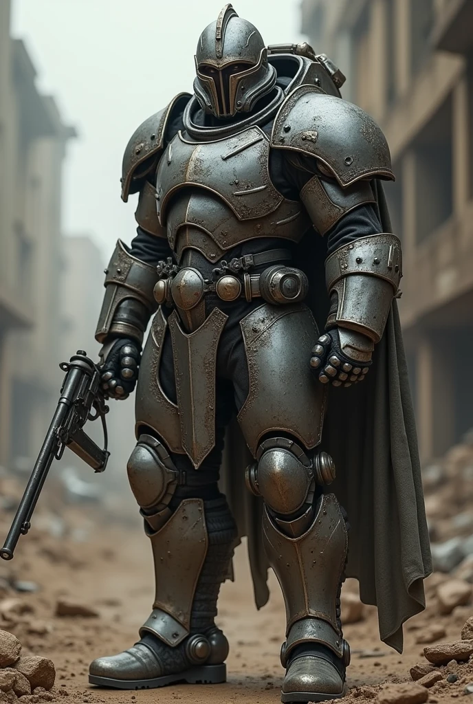 Male Officer in heavy armor with a saber and revolver pistol