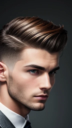 Abendroth man stylish hair focus on face