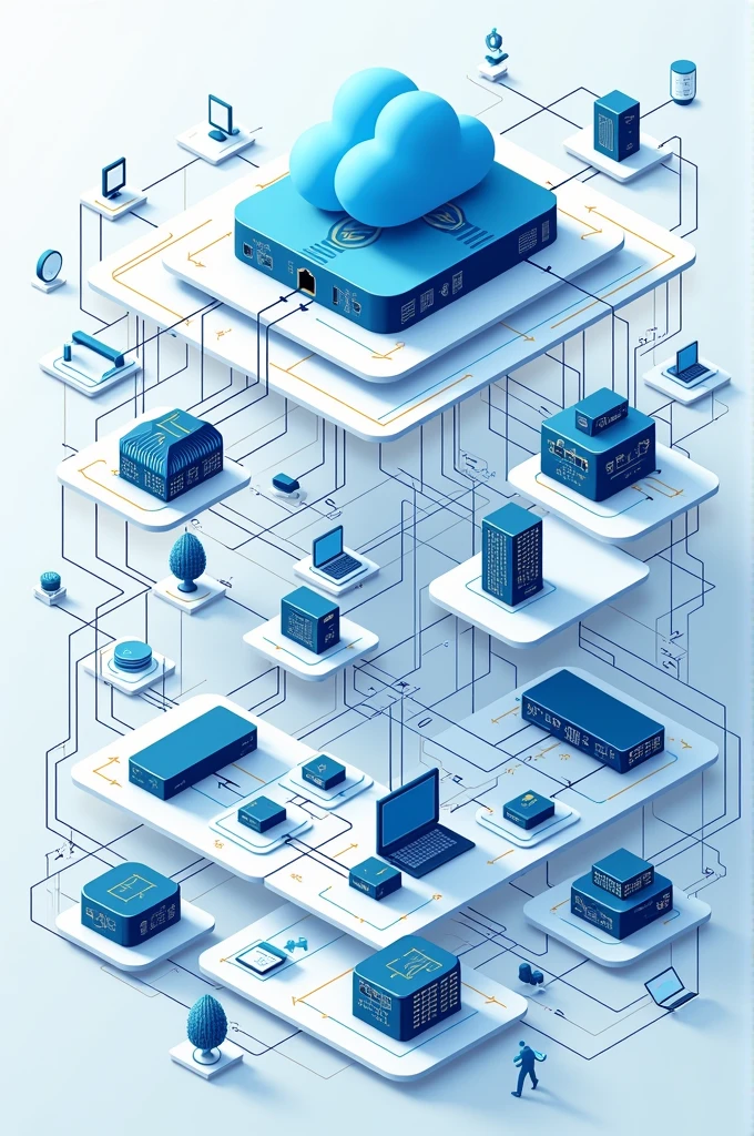 Graphical representation of a network with all the basic elements