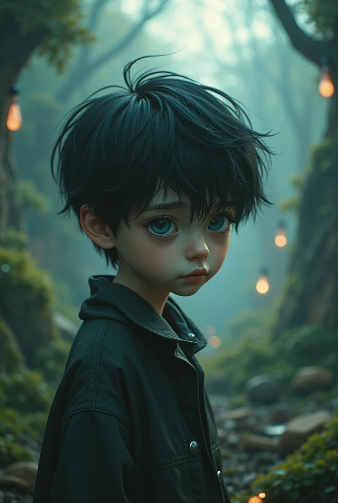 black hair, Surrealism, 8k, super detail
A boy sad mode