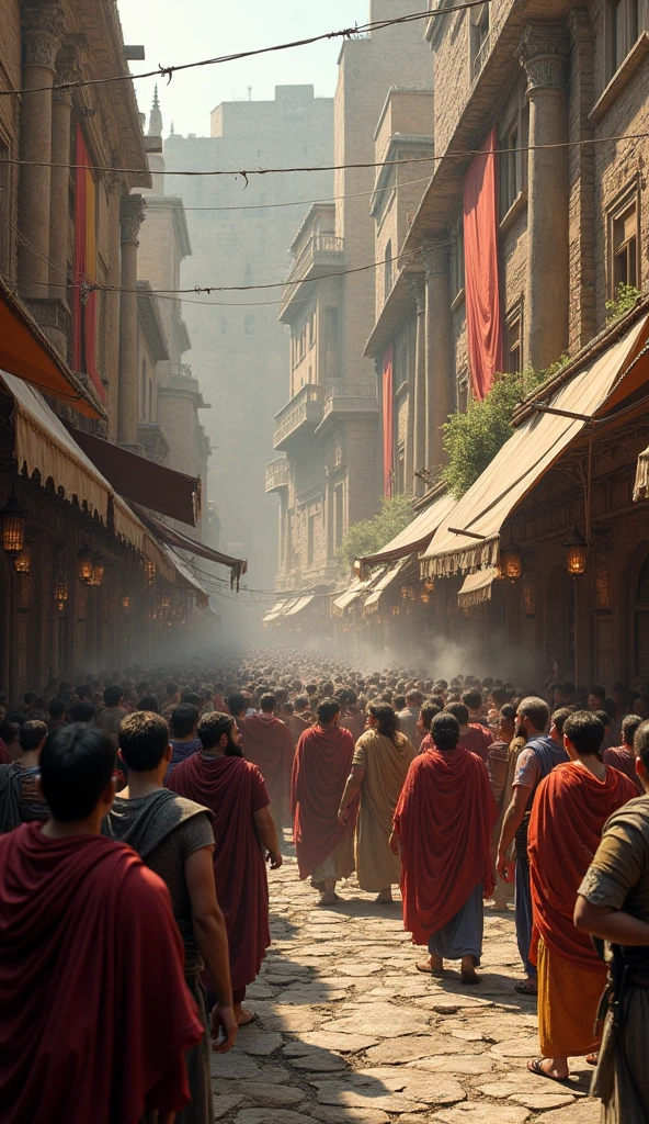 A turbulent Roman market, disaffected citizens