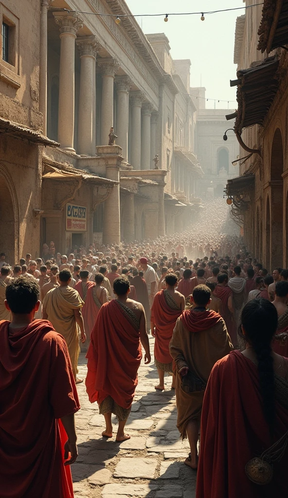 A turbulent Roman market, disaffected citizens