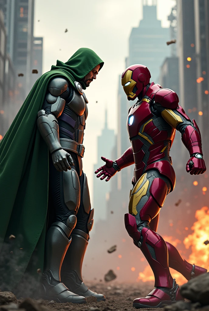 RDJ as dr.doom fight with ironman 