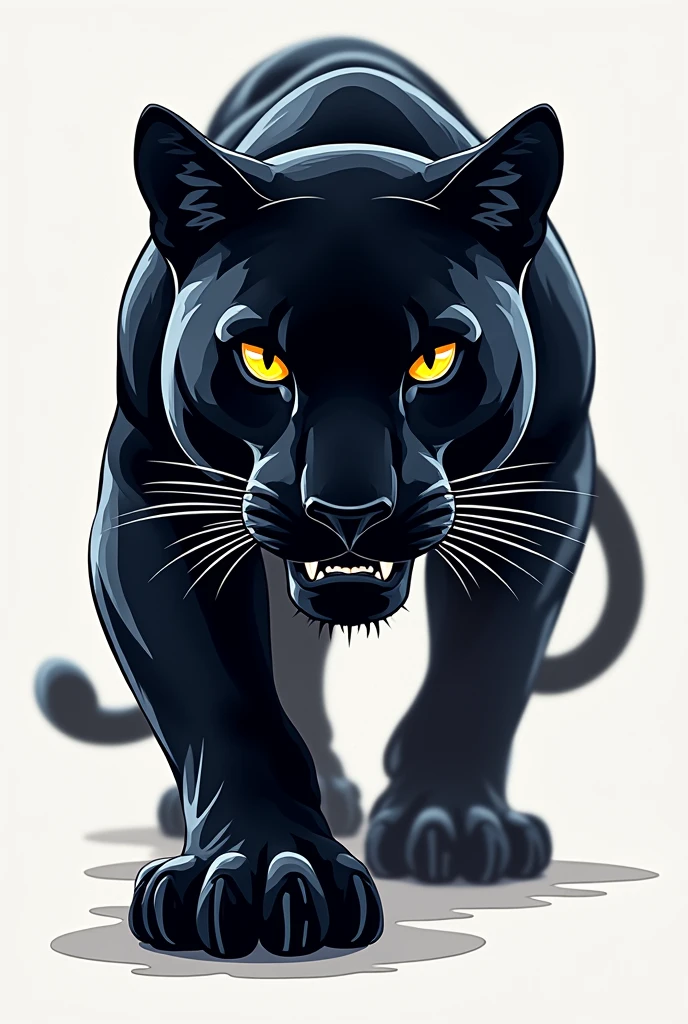 I created a panther logo, written The Panthers