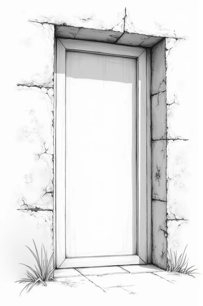 Drawing of a hole for a door