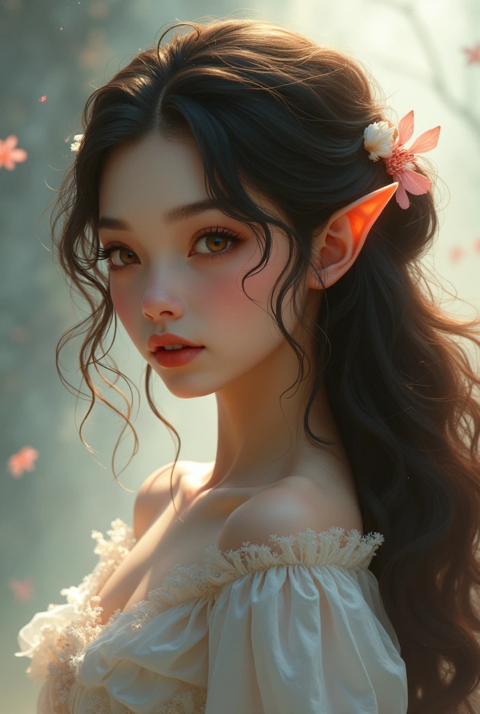 Make a picture of a kevillen girl with your name on top with brown hair