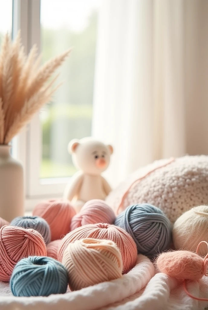 Design a banner for YouTube for a channel called “Myata.Tata”. The banner should feature elements of various handicrafts including crochet, punch needle and embroidery. Add fluffy soft skeins of yarn, in delicate colors.
The style should be inspired by Scandinavian design, with an emphasis on light, natural colors. Use minimalistic, airy patterns and textures that evoke a cozy and serene atmosphere. The channel name “Myata.Tata” should be highlighted in an elegant, simple font that complements the overall Scandinavian aesthetic. The design should be modern, eye-catching and appropriate for a creative channel about needlework.